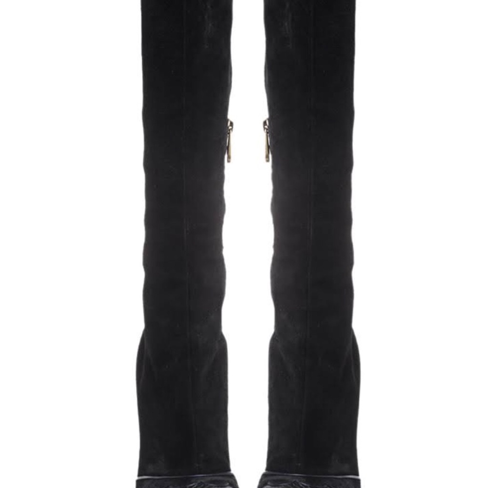 Marc Jacobs SEXY STYLISH black suede knee high heel boots 8 - Picture 3 of 7